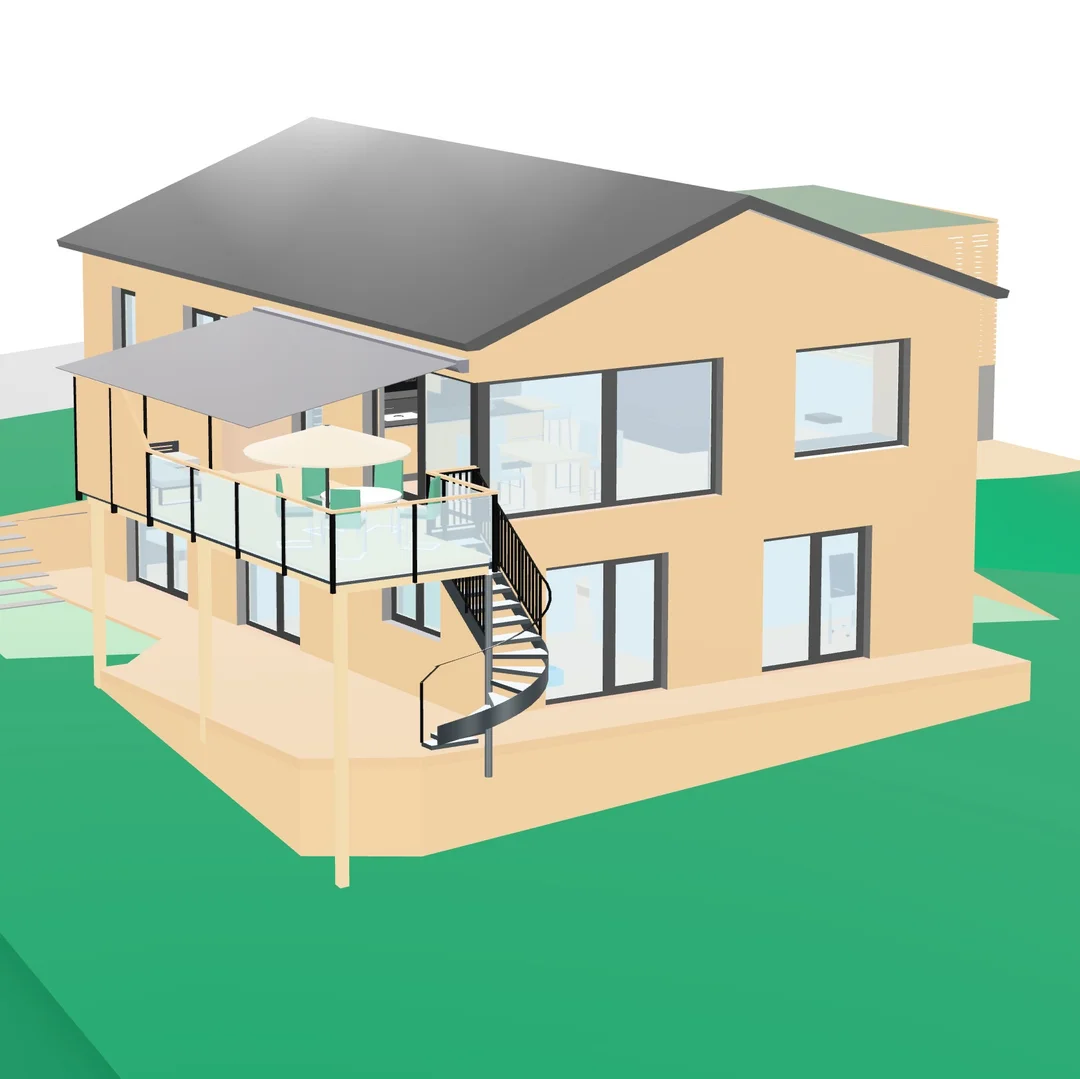 Einfamilienhaus mit Carport in Hanglage